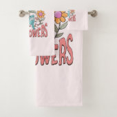 "Kein Regen, keine Blume" | Inspirationsblume Badhandtuch Set (Insitu)