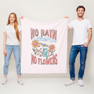 "Kein Regen, keine Blume" Inspirationsblume Fleecedecke
