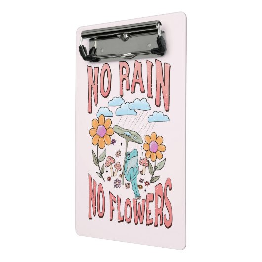 "Kein Regen, keine Blume" | Inspirationsblume Mini Klemmbrett (Gewinkelt2)