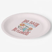 "Kein Regen, keine Blume" | Inspirationsblume Pappteller (Schrägansicht)