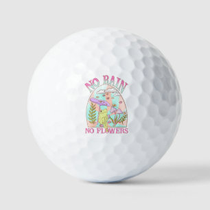 Kein Regen, keine Blume - Lebhafte Blumen & Pilze Golfball