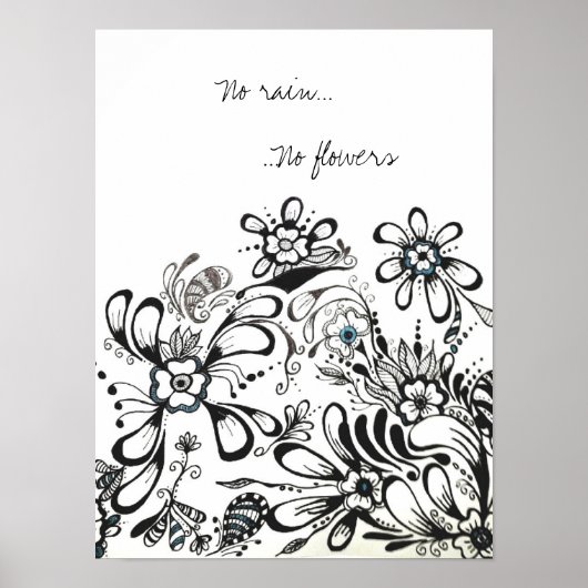Kein Regen, keine Blume Poster (Vorne)