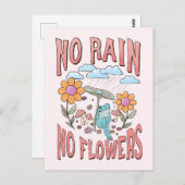 Kein Regen Keine Blume Postkarte (Vorne/Hinten)