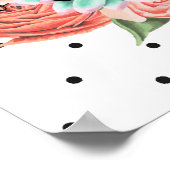 Kein Regen Keine Blume | Typografie mit Aquarell Poster (Ecke)