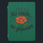 Kein Regen, keine Blume - Wachstum durch Herausfor iPad Pro Cover<br><div class="desc">Dieses zarte,  aber mächtige Design symbolisiert Widerstandskraft - ohne Probleme kann Schönheit nicht blühen. Härten als Sprungbrett zum Wachstum einsetzen.</div>