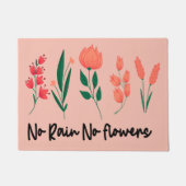 Kein Regen Keine Blume Wildblume Pflanze Fußmatte (Vorderseite)