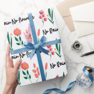 Kein Regen Keine Blume Wildblume Pflanze Geschenkpapier