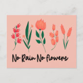 Kein Regen Keine Blume Wildblume Pflanze Postkarte (Vorderseite)