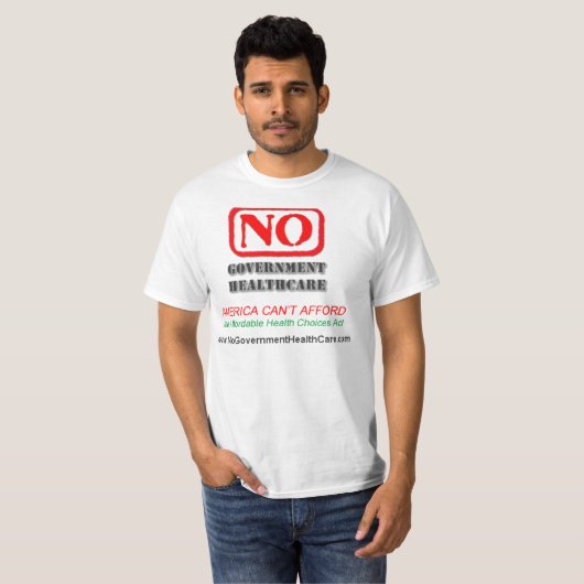 Kein Regierungs-Gesundheitswesen - T - Shirt (Vorne ganz)