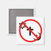 Kein religiöser Empfang hier Magnet (Vorderseite/Rückseite)