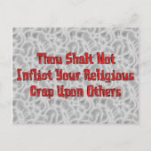 Kein religiöser Krap Postkarte (Vorderseite)