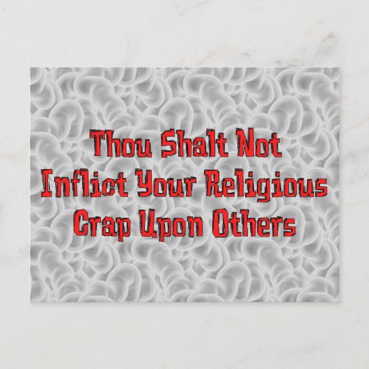 Kein religiöser Krap Postkarte (Vorderseite)