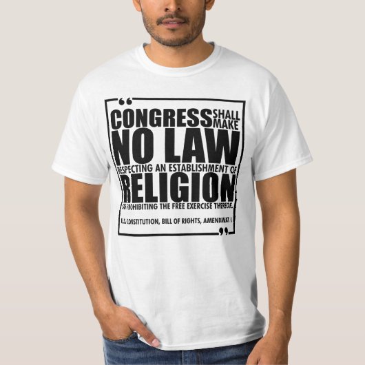 Kein religiöser T - Shirt (Vorderseite)