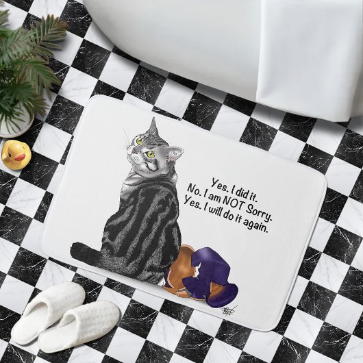 Kein Remorge Tabby Cat Funny Badematte