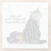Kein Remorge Tabby Cat Funny Glasuntersetzer (Rückseite)