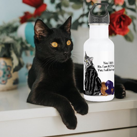 Kein Remorge Tabby Cat Funny Trinkflasche