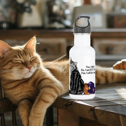Kein Remorge Tabby Cat Funny Trinkflasche