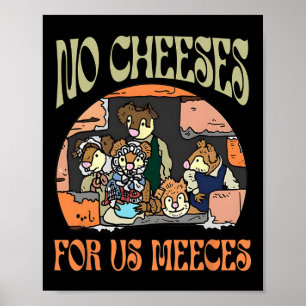 Kein Retro Käse für uns Party Fleisch Weihnachtsfe Poster