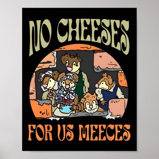 Kein Retro Käse für uns Party Fleisch Weihnachtsfe Poster (Vorne)