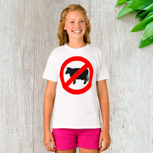 Kein Rindfleisch Schild Tier T-Shirt