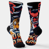 Kein Risiko kein Gewinn - Samurai Tiger Socken (Gewinkelt)