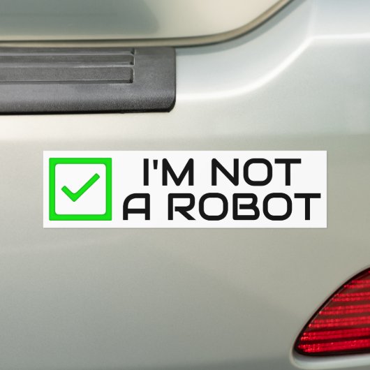 Kein Robot-Autoaufkleber Autoaufkleber (Auf Auto)