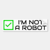 Kein Robot-Autoaufkleber Autoaufkleber (Vorne)