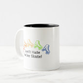 Kein Roller-Skate LGBTQ+ Regenbogen Derby Zweifarbige Tasse (Vorderseite Links)