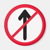 Kein roter Kreis | Straßenzeichen | Magnet (Vorne)