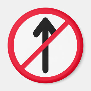 Kein roter Kreis Straßenzeichen Magnet