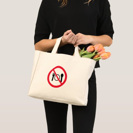 Kein rotes Circle Sign essen | Tiny Tote Bag Mini Stoffbeutel (Vorderseite (Produkt))
