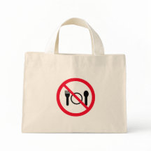 Kein rotes Circle Sign essen | Tiny Tote Bag