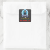 KEIN RUNWEGEN ? Kein Problem Quadratischer Aufkleber (Tasche)