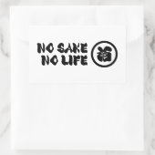 KEIN SAKE KEIN LEBEN RECHTECKIGER AUFKLEBER (Tasche)