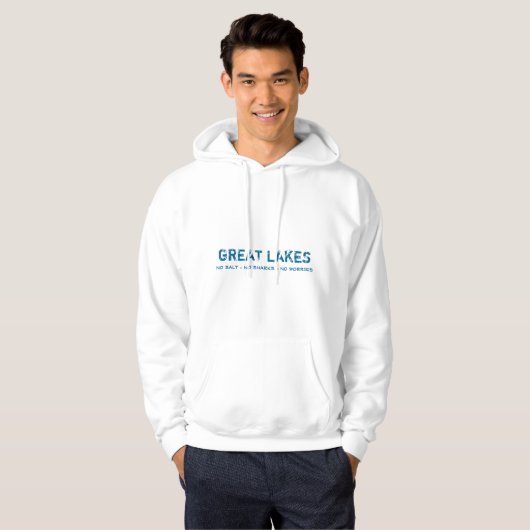 Kein Salz, keine Haifische, kein Sorge-Great Lakes Hoodie (Vorne ganz)