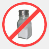 Kein Salz Runder Aufkleber (Vorderseite)