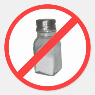 Kein Salz Runder Aufkleber