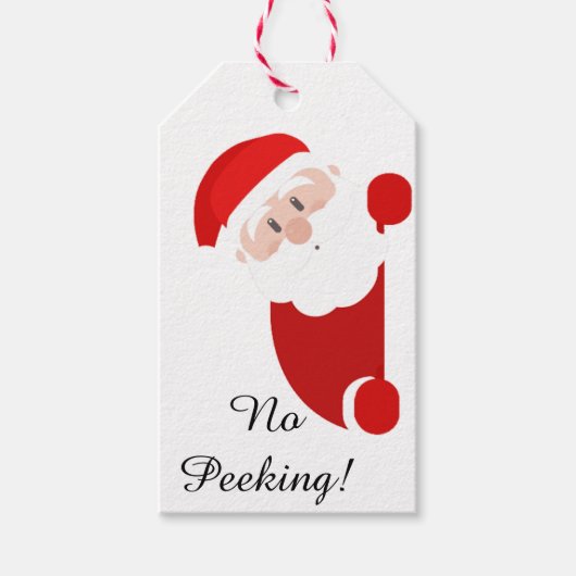 Kein Santa Peeking Geschenkanhänger (Vorderseite)