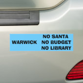 KEIN SANTAWARWICK   KEIN BUDGET… AUTOAUFKLEBER (Auf Auto)