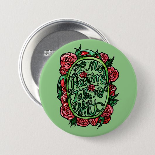 Kein Schaden nehmen SH Pagan Wiccan Art Button (Vorne & Hinten)