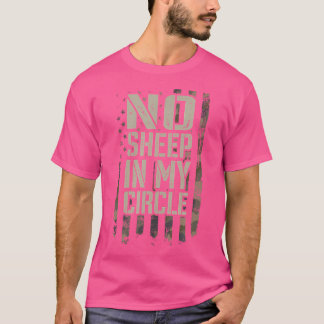 Kein Schaf in meiner Circle Camouflage US-Flaggenw T-Shirt