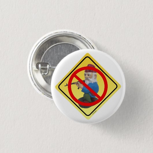 Kein Scharfschützegnomes-Knopf Button (Vorne & Hinten)