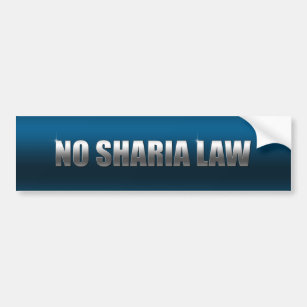 Kein Scharia-Gesetz Autoaufkleber