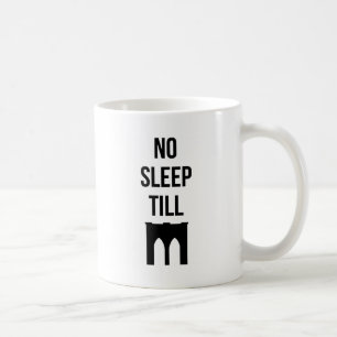 Kein Schlaf bebaut Kaffeetasse