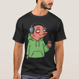 Kein-Schlaf-Lachs – Lustiger Schlaf-Coffee-Hoodie- T-Shirt