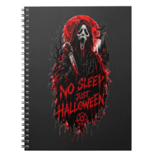 Kein Schlaf, nur Halloween-Schrei Gothic-Horror-De Notizblock