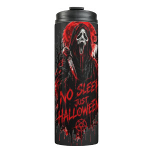 Kein Schlaf, nur Halloween-Schrei Gothic-Horror-De Thermosbecher