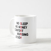 Kein Schlaf ohne Geld keine Komfort-Pflegestudie Kaffeetasse (Vorderseite Links)