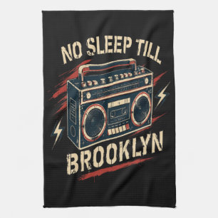 Kein Schlaf Vintage Boombox Retro Geschirrtuch