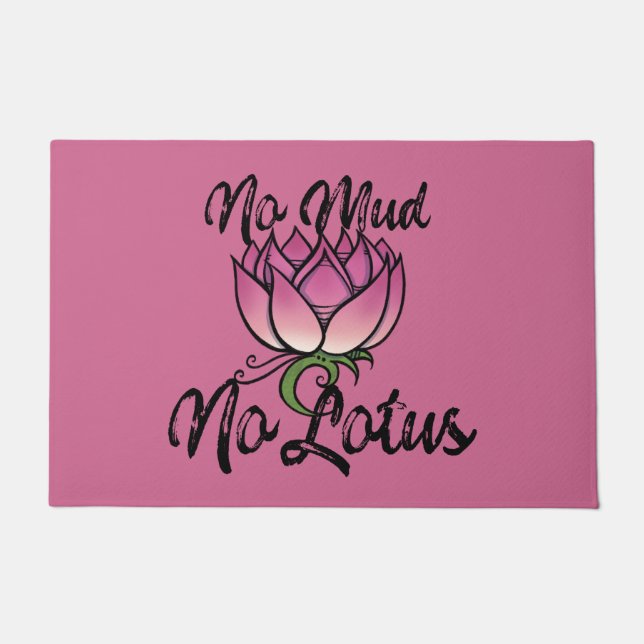 Kein Schlamm Kein Lotus Blossom Fußmatte (Vorderseite)